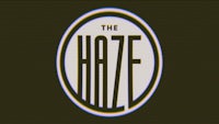 the haze logo on a black background